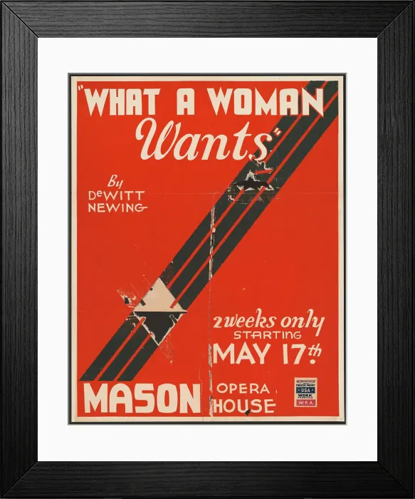 Framed Print : What a Woman Wants, Los Angeles, 1938. Creator: Unknown Framed Print : What a Woman Wants, Los Angeles, 1938. Creator: Unknown