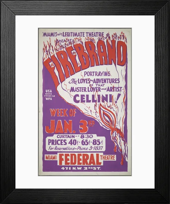 Framed Print : Firebrand, Miami, FL, 1938. Creator: Unknown Framed Print : Firebrand, Miami, FL, 1938. Creator: Unknown
