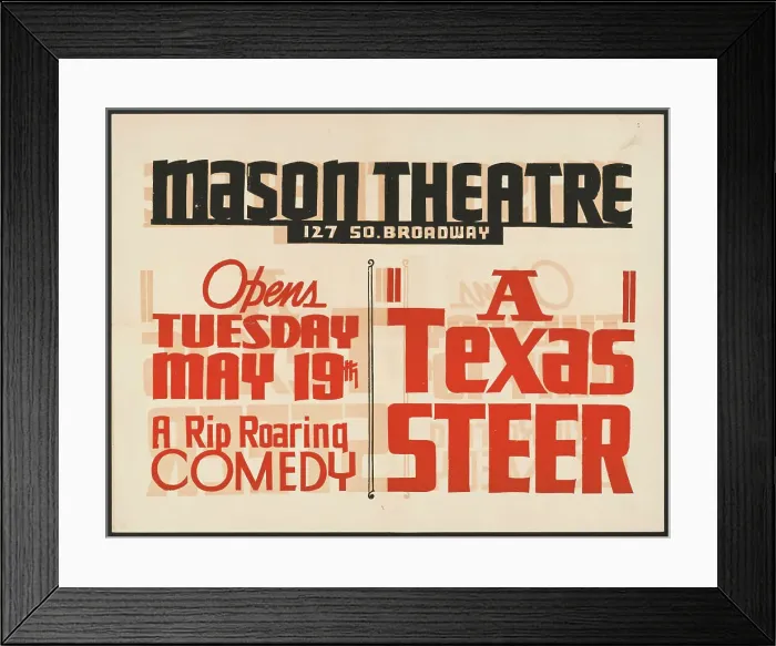 Framed Print : A Texas Steer, Los Angeles, 1936. Creator: Unknown Framed Print : A Texas Steer, Los Angeles, 1936. Creator: Unknown