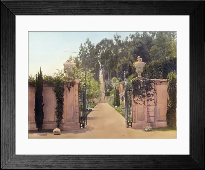 Framed Print : Villa Rose, Joseph Donahoe Grant house, 2260 Redington Road, Hillsborough, California, 1917. Creator: Frances Benjamin Johnston. Villa Rose, Joseph Donahoe Grant house, 2260 Redington Road, Hillsborough, California, 1917 Framed Print : Villa Rose, Joseph Donahoe Grant house, 2260 Redington Road, Hillsborough, California, 1917. Creator: Frances Benjamin Johnston. Villa Rose, Joseph Donahoe Grant house, 2260 Redington Road, Hillsborough, California, 1917