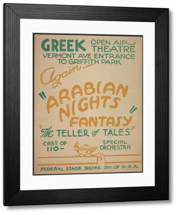 Framed Print : Arabian Nights Fantasy, Los Angeles, 1936. Creator: Unknown Framed Print : Arabian Nights Fantasy, Los Angeles, 1936. Creator: Unknown