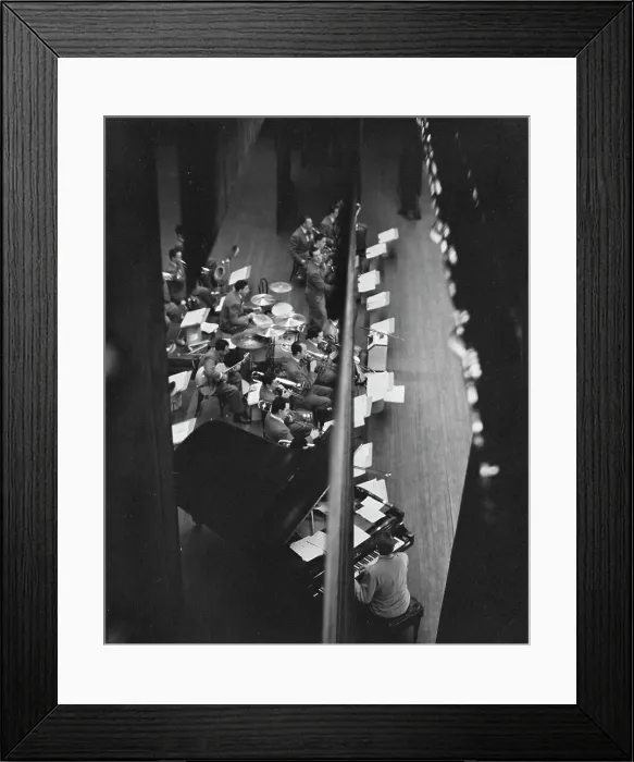 Framed Print : Portrait of Stan Kenton, Laurindo Almeida, and Shelly Manne, 1947 or 1948. Creator: William Paul Gottlieb Framed Print : Portrait of Stan Kenton, Laurindo Almeida, and Shelly Manne, 1947 or 1948. Creator: William Paul Gottlieb