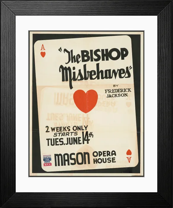 Framed Print : The Bishop Misbehaves, Los Angeles, 1938. Creator: Unknown Framed Print : The Bishop Misbehaves, Los Angeles, 1938. Creator: Unknown