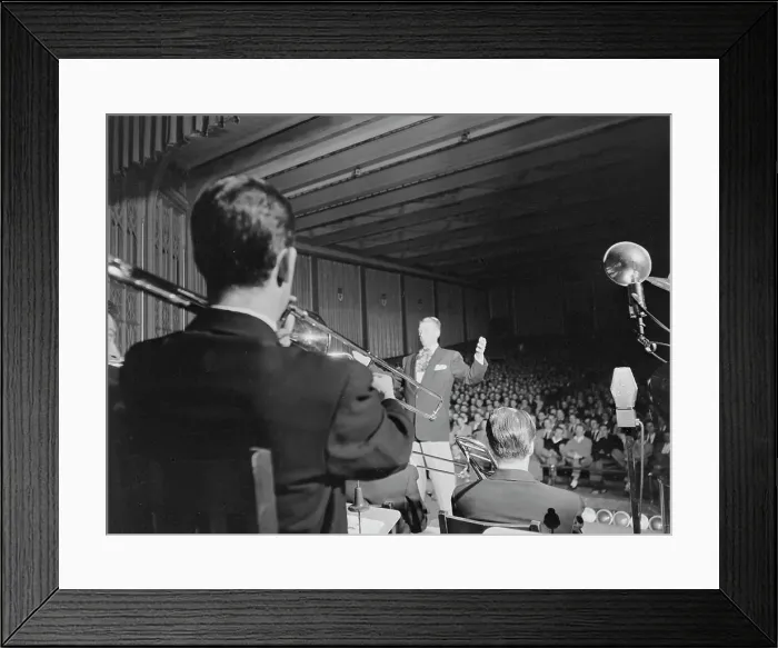 Framed Print : Portrait of Stan Kenton, 1947 or 1948. Creator: William Paul Gottlieb Framed Print : Portrait of Stan Kenton, 1947 or 1948. Creator: William Paul Gottlieb