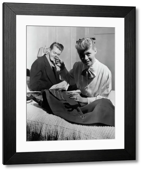 Framed Print : Portrait of June Christy and Bob Cooper, 1947 or 1948. Creator: William Paul Gottlieb Framed Print : Portrait of June Christy and Bob Cooper, 1947 or 1948. Creator: William Paul Gottlieb