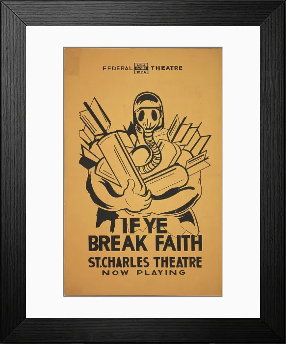 Framed Print : If Ye Break Faith, New Orleans, 1938. Creator: Unknown Framed Print : If Ye Break Faith, New Orleans, 1938. Creator: Unknown