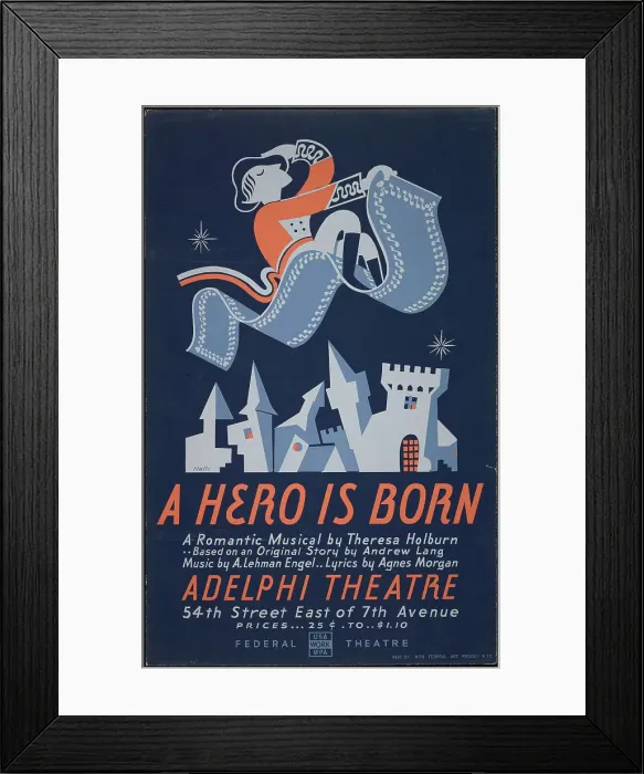 Framed Print : A Hero is Born, New York, [1930s]. Creator: Unknown