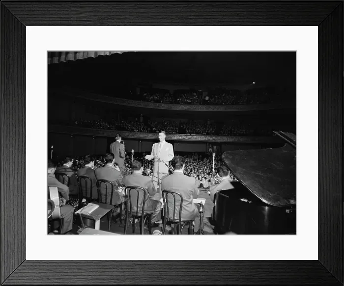 Framed Print : Portrait of Stan Kenton and Laurindo Almeida, 1947 or 1948. Creator: William Paul Gottlieb