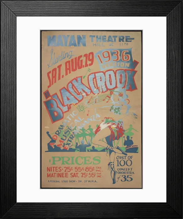 Framed Print : Black Crook, Los Angeles, 1936. Creator: Unknown Framed Print : Black Crook, Los Angeles, 1936. Creator: Unknown