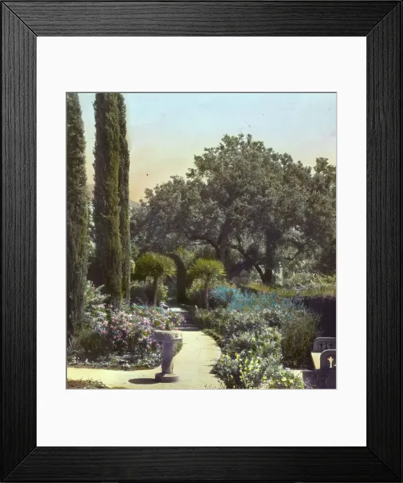Framed Print : Piranhurst, Henry Ernest Bothin house, 371 Cold Spring Road, Montecito, California, 1917. Creator: Frances Benjamin Johnston. Piranhurst, Henry Ernest Bothin house, 371 Cold Spring Road, Montecito, California, 1917 Framed Print : Piranhurst, Henry Ernest Bothin house, 371 Cold Spring Road, Montecito, California, 1917. Creator: Frances Benjamin Johnston. Piranhurst, Henry Ernest Bothin house, 371 Cold Spring Road, Montecito, California, 1917
