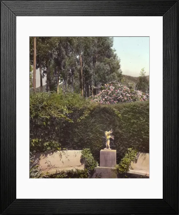 Framed Print : Piranhurst, Henry Ernest Bothin house, 371 Cold Spring Road, Montecito, California, 1917. Creator: Frances Benjamin Johnston. Piranhurst, Henry Ernest Bothin house, 371 Cold Spring Road, Montecito, California, 1917 Framed Print : Piranhurst, Henry Ernest Bothin house, 371 Cold Spring Road, Montecito, California, 1917. Creator: Frances Benjamin Johnston. Piranhurst, Henry Ernest Bothin house, 371 Cold Spring Road, Montecito, California, 1917