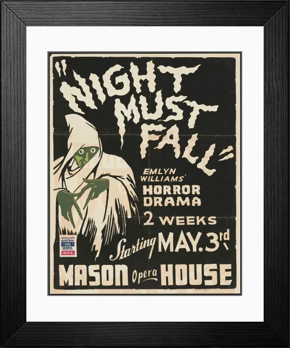 Framed Print : Night Must Fall, Los Angeles, 1938. Creator: Unknown