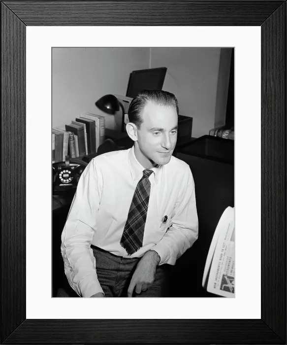 Framed Print : Portrait of Mike Levin, Down Beat office, New York, N.Y. 1946. Creator: William Paul Gottlieb Framed Print : Portrait of Mike Levin, Down Beat office, New York, N.Y. 1946. Creator: William Paul Gottlieb