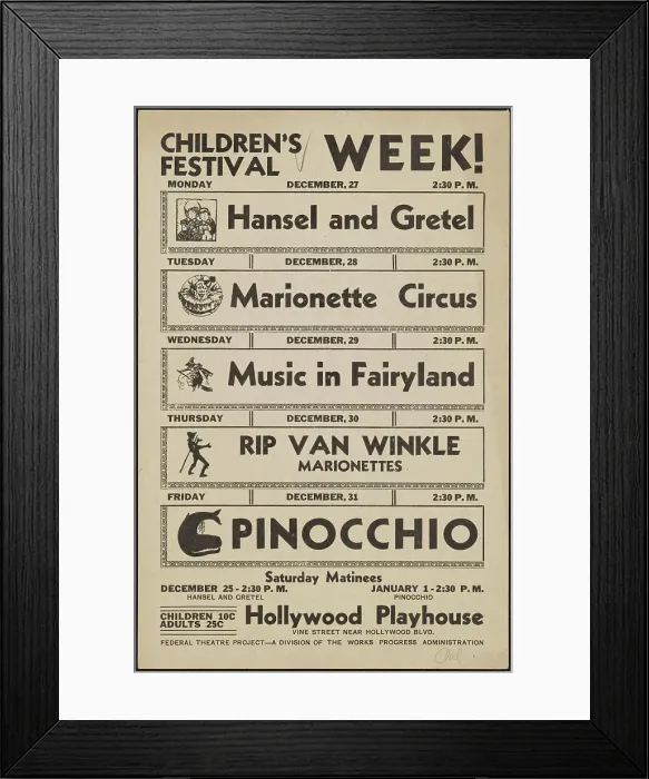 Framed Print : Children's Festival, Week! Los Angeles, 1937. Creator: Unknown Framed Print : Children's Festival, Week! Los Angeles, 1937. Creator: Unknown