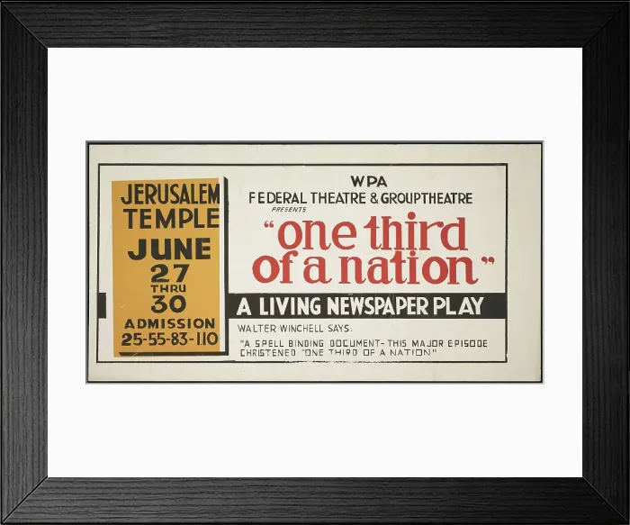 Framed Print : One Third of a Nation, New Orleans, 1938. Creator: Unknown Framed Print : One Third of a Nation, New Orleans, 1938. Creator: Unknown