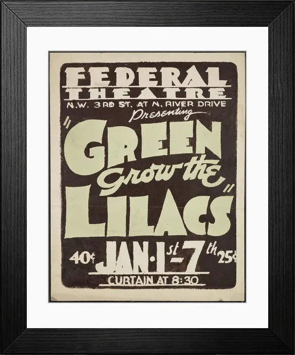 Framed Print : Green Grow the Lilacs, Los Angeles, 1937. Creator: Unknown Framed Print : Green Grow the Lilacs, Los Angeles, 1937. Creator: Unknown