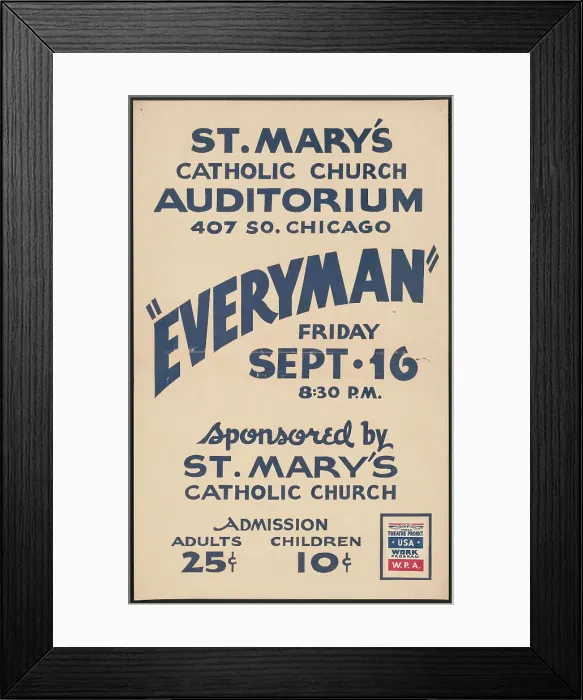 Framed Print : Everyman, Los Angeles, 1938. Creator: Unknown Framed Print : Everyman, Los Angeles, 1938. Creator: Unknown