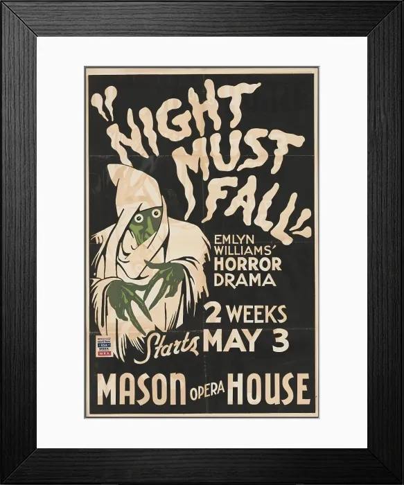 Framed Print : Night Must Fall, Los Angeles, 1938. Creator: Unknown Framed Print : Night Must Fall, Los Angeles, 1938. Creator: Unknown