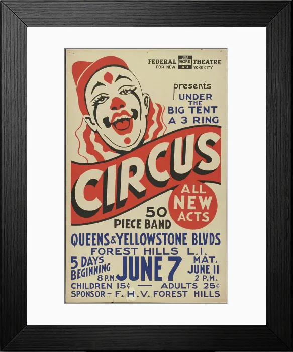 Framed Print : Circus, New York, [1935]. Creator: Unknown