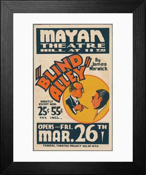 Framed Print : Blind Alley, Los Angeles, 1937. Creator: Unknown Framed Print : Blind Alley, Los Angeles, 1937. Creator: Unknown