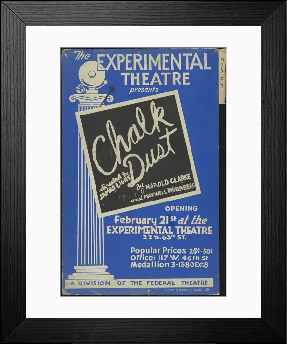 Framed Print : Chalk Dust, New York, [1936]. Creator: Unknown