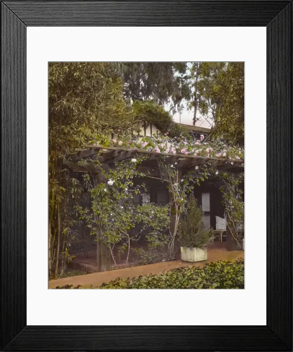 Framed Print : Inellan, Walter Douglas house, Channel Drive, Montecito, California, 1917. Creator: Frances Benjamin Johnston. Inellan, Walter Douglas house, Channel Drive, Montecito, California, 1917. Creator: Frances Benjamin Johnston Framed Print : Inellan, Walter Douglas house, Channel Drive, Montecito, California, 1917. Creator: Frances Benjamin Johnston. Inellan, Walter Douglas house, Channel Drive, Montecito, California, 1917. Creator: Frances Benjamin Johnston