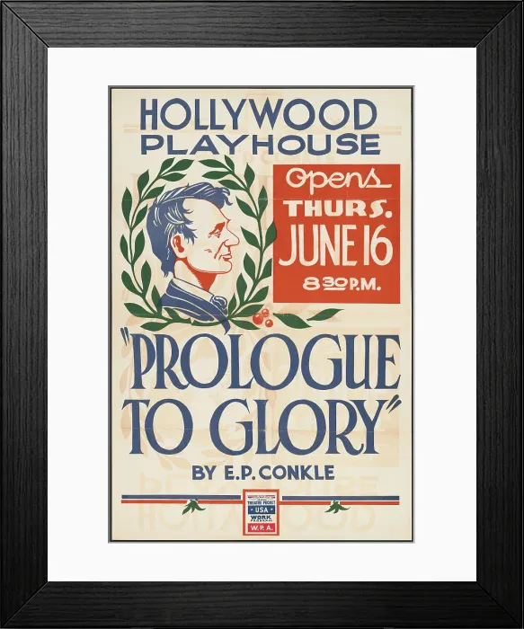 Framed Print : Prologue to Glory, Los Angeles, 1938. Creator: Unknown Framed Print : Prologue to Glory, Los Angeles, 1938. Creator: Unknown