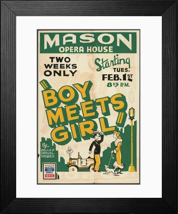 Framed Print : Boy Meets Girl, Los Angeles, 1938. Creator: Unknown Framed Print : Boy Meets Girl, Los Angeles, 1938. Creator: Unknown