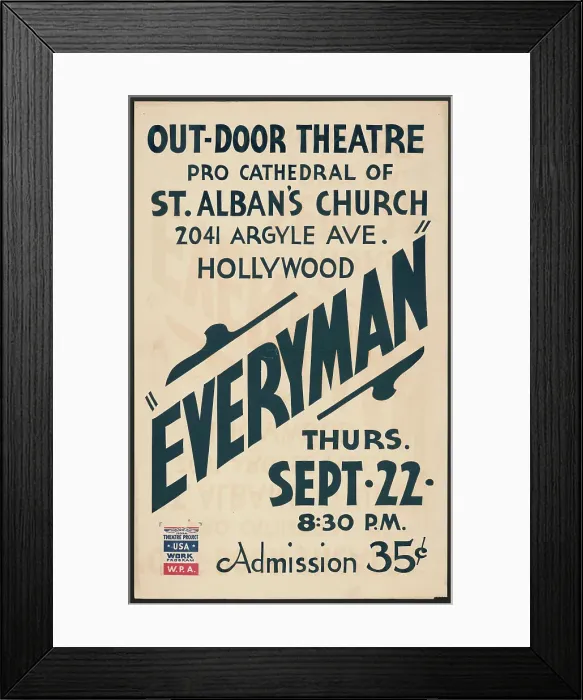 Framed Print : Everyman, Los Angeles, 1938. Creator: Unknown Framed Print : Everyman, Los Angeles, 1938. Creator: Unknown