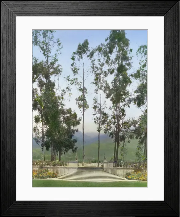 Framed Print : Arcady, George Owen Knapp house, Sycamore Canyon Road, Montecito, California, 1917. Creator: Frances Benjamin Johnston. Arcady, George Owen Knapp house, Sycamore Canyon Road, Montecito, California, 1917 Framed Print : Arcady, George Owen Knapp house, Sycamore Canyon Road, Montecito, California, 1917. Creator: Frances Benjamin Johnston. Arcady, George Owen Knapp house, Sycamore Canyon Road, Montecito, California, 1917