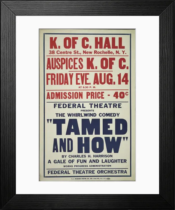 Framed Print : Tamed and How, New Rochelle, NY, [193-]. Creators: Unknown, Charles H Harrison