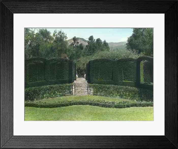 Framed Print : Piranhurst, Henry Ernest Bothin house, 371 Cold Spring Road, Montecito, California. 1917. Creator: Frances Benjamin Johnston. Piranhurst, Henry Ernest Bothin house, 371 Cold Spring Road, Montecito, California. 1917 Framed Print : Piranhurst, Henry Ernest Bothin house, 371 Cold Spring Road, Montecito, California. 1917. Creator: Frances Benjamin Johnston. Piranhurst, Henry Ernest Bothin house, 371 Cold Spring Road, Montecito, California. 1917