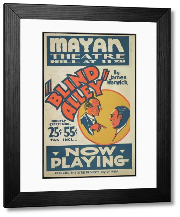 Framed Print : Blind Alley, Los Angeles, 1937. Creator: Unknown Framed Print : Blind Alley, Los Angeles, 1937. Creator: Unknown