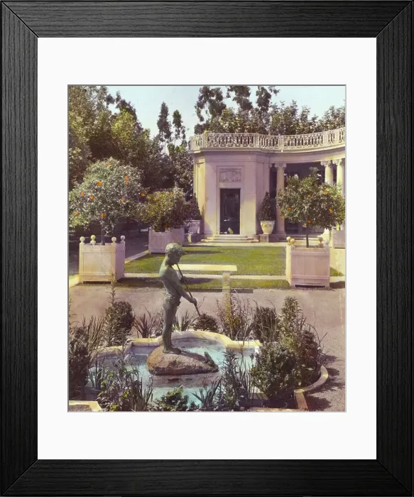Framed Print : Newmar, Senator George Almer Newhall house, 1761 Manor Drive, Hillsborough, California, 1917. Creator: Frances Benjamin Johnston. Newmar, Senator George Almer Newhall house, 1761 Manor Drive, Hillsborough, California, 1917