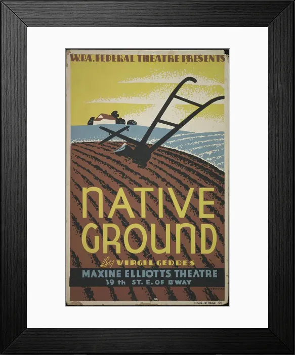 Framed Print : Native Ground, New York, [1937]. Creator: Unknown