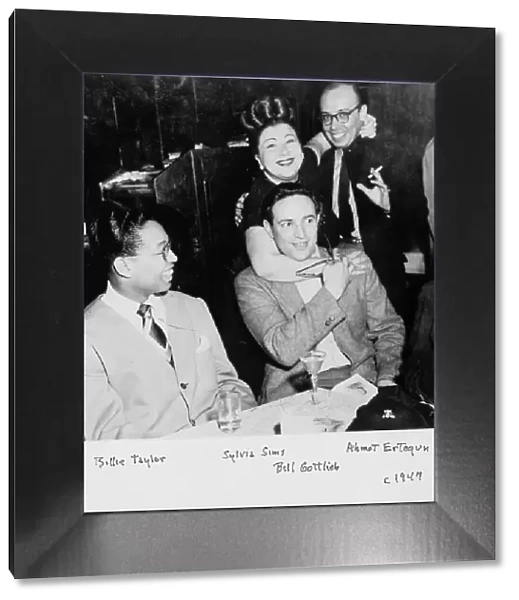 Portrait of Billy Taylor, Sylvia Syms, William P. Gottlieb, and Ahmet M. Ertegun, N.Y. ca. 1947. Creator: Delia Potofsky Gottlieb