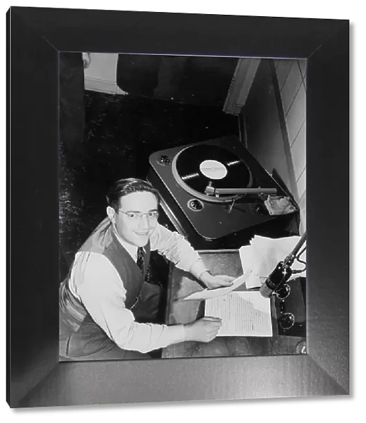 Portrait of William P. Gottlieb, WINX(?), Washington, D.C. ca. 1940. Creator: Delia Potofsky Gottlieb