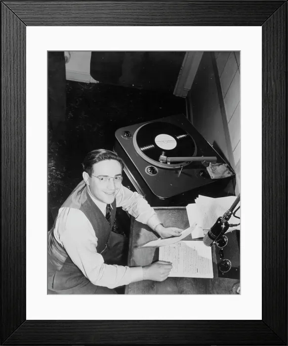 Framed Print : Portrait of William P. Gottlieb, WINX(?), Washington, D.C. ca. 1940. Creator: Delia Potofsky Gottlieb