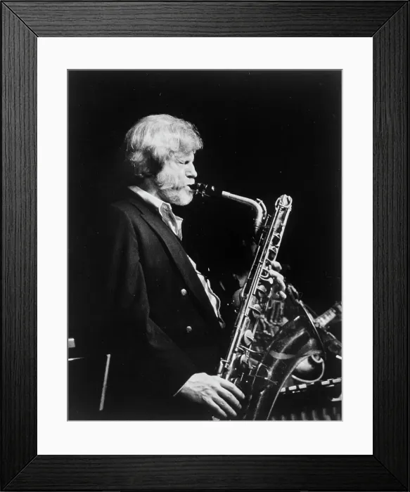 Framed Print : Portrait of Gerry Mulligan, ca. 1980s. Creator: William Paul Gottlieb Framed Print : Portrait of Gerry Mulligan, ca. 1980s. Creator: William Paul Gottlieb