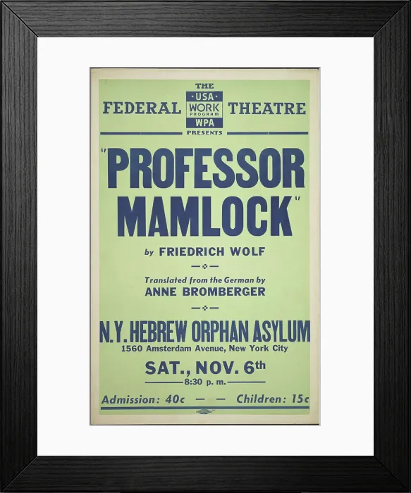 Framed Print : Professor Mamlock, New York, [1930s]. Creator: Unknown