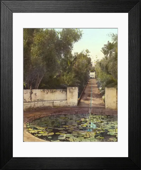 Framed Print : El Fureidis, James Waldron Gillespie house, Parra Grande Lane, Montecito, California, 1917. Creator: Frances Benjamin Johnston. El Fureidis, James Waldron Gillespie house, Parra Grande Lane, Montecito, California, 1917 Framed Print : El Fureidis, James Waldron Gillespie house, Parra Grande Lane, Montecito, California, 1917. Creator: Frances Benjamin Johnston. El Fureidis, James Waldron Gillespie house, Parra Grande Lane, Montecito, California, 1917