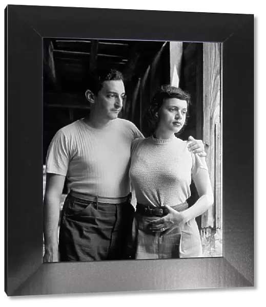 Portrait of Herb Abramson and Miriam Abramson, Flatbrookville, N.J. ca. 1947. Creator: William Paul Gottlieb