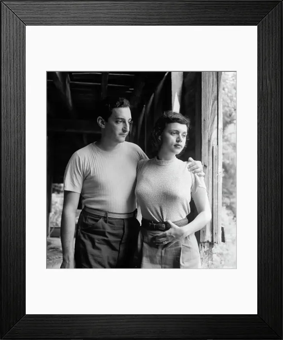 Framed Print : Portrait of Herb Abramson and Miriam Abramson, Flatbrookville, N.J. ca. 1947. Creator: William Paul Gottlieb Framed Print : Portrait of Herb Abramson and Miriam Abramson, Flatbrookville, N.J. ca. 1947. Creator: William Paul Gottlieb