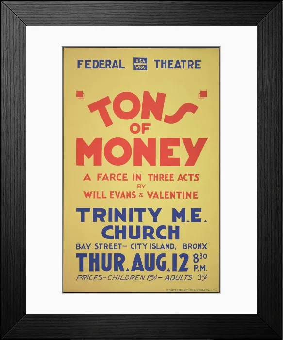Framed Print : Tons of Money, New York, [1930s]. Creator: Unknown