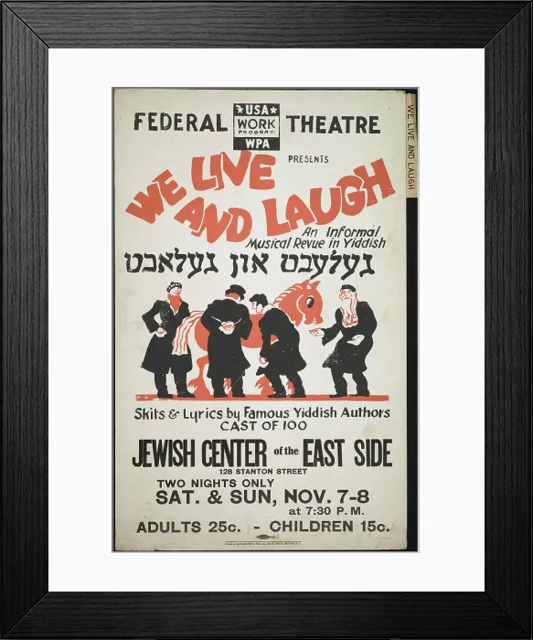 Framed Print : We Live and Laugh, New York, [1930s]. Creator: Unknown