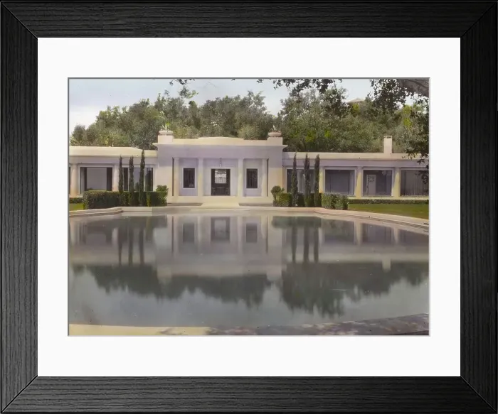 Framed Print : Arcady, George Owen Knapp house, Sycamore Canyon Road, Montecito, California, 1917. Creator: Frances Benjamin Johnston. Arcady, George Owen Knapp house, Sycamore Canyon Road, Montecito, California, 1917 Framed Print : Arcady, George Owen Knapp house, Sycamore Canyon Road, Montecito, California, 1917. Creator: Frances Benjamin Johnston. Arcady, George Owen Knapp house, Sycamore Canyon Road, Montecito, California, 1917