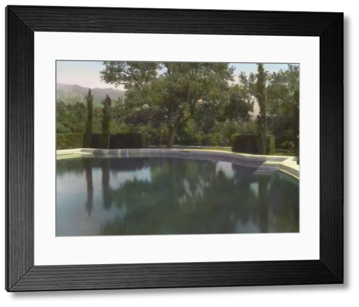 Framed Print : Arcady, George Owen Knapp house, Sycamore Canyon Road, Montecito, California, 1917. Creator: Frances Benjamin Johnston. Arcady, George Owen Knapp house, Sycamore Canyon Road, Montecito, California, 1917 Framed Print : Arcady, George Owen Knapp house, Sycamore Canyon Road, Montecito, California, 1917. Creator: Frances Benjamin Johnston. Arcady, George Owen Knapp house, Sycamore Canyon Road, Montecito, California, 1917