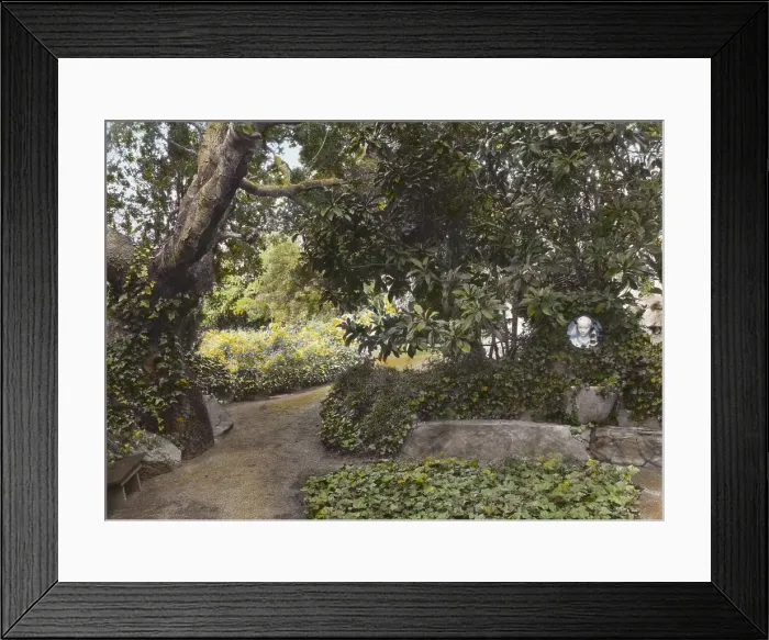Framed Print : Arcady, George Owen Knapp house, Sycamore Canyon Road, Montecito, California, 1917. Creator: Frances Benjamin Johnston. Arcady, George Owen Knapp house, Sycamore Canyon Road, Montecito, California, 1917 Framed Print : Arcady, George Owen Knapp house, Sycamore Canyon Road, Montecito, California, 1917. Creator: Frances Benjamin Johnston. Arcady, George Owen Knapp house, Sycamore Canyon Road, Montecito, California, 1917