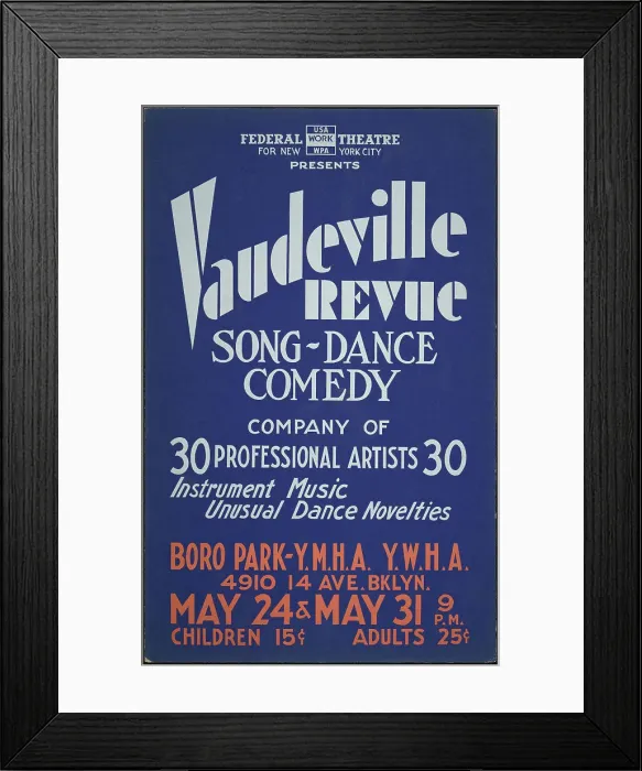 Framed Print : Vaudeville Revue, New York, [1930s]. Creator: Unknown