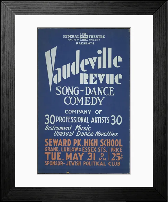 Framed Print : Vaudeville Revue, New York, [1930s]. Creator: Unknown